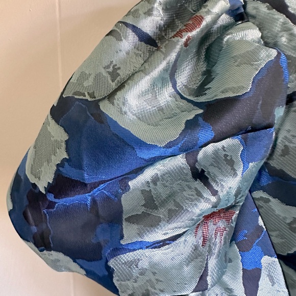 FLORAL JACQUARD PUFF SLEEVE DRESS - Picture 4 of 5